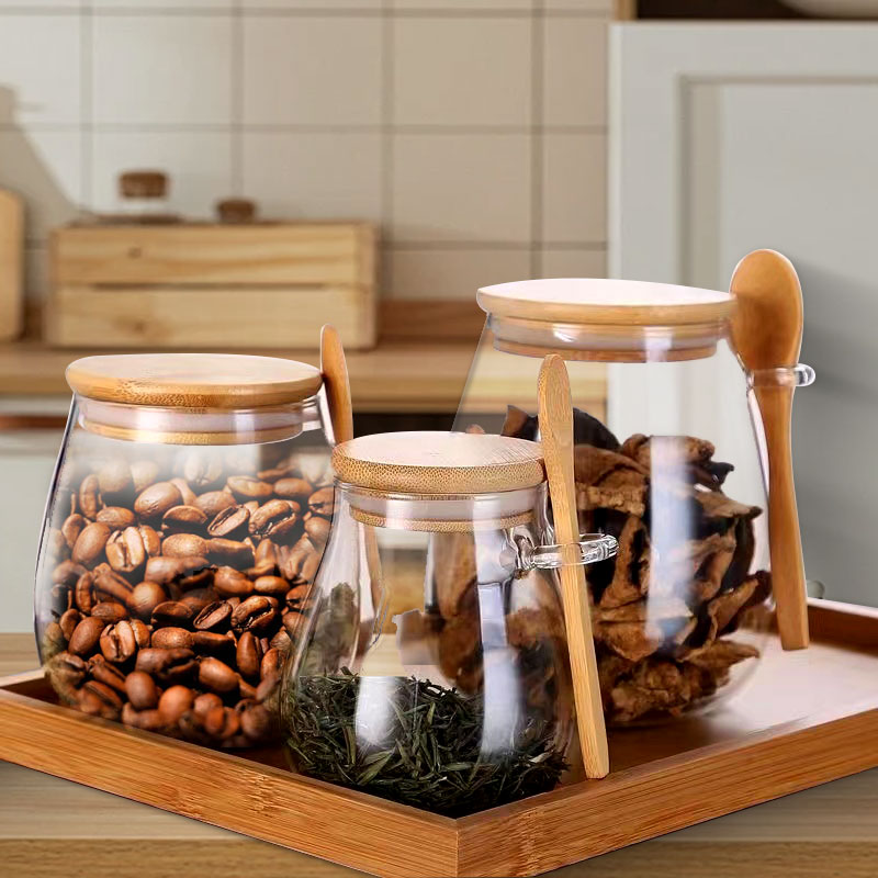 Food Storage Glass Container Set - Barattolo di vetro sigillato da 34
