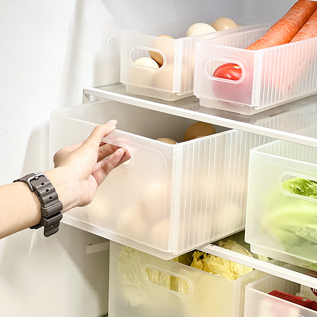 Food Storage Without Plastic - WORTHBUY Scatola portaoggetti pieghevole in plastica