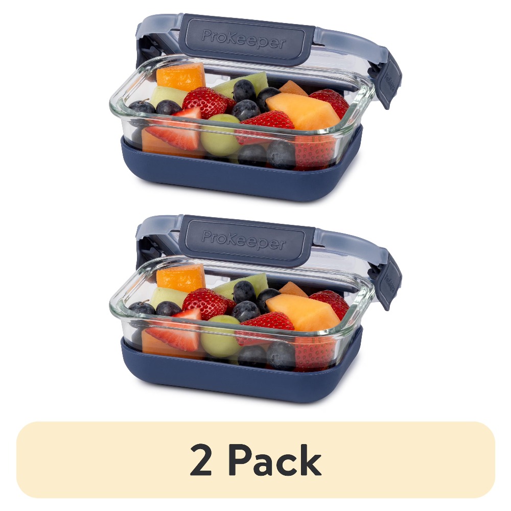 Food Storage Pantry - Confezione da 2 contenitori in vetro
