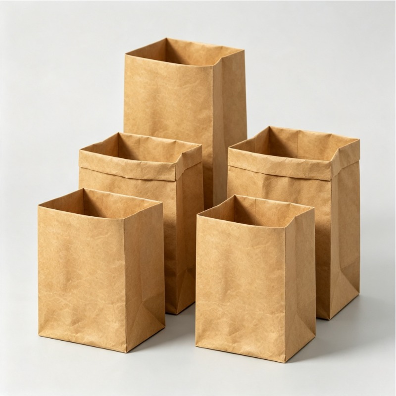 Food Storage Reusable Bags - Sacchetti di Carta Kraft Lavabili, Confezione