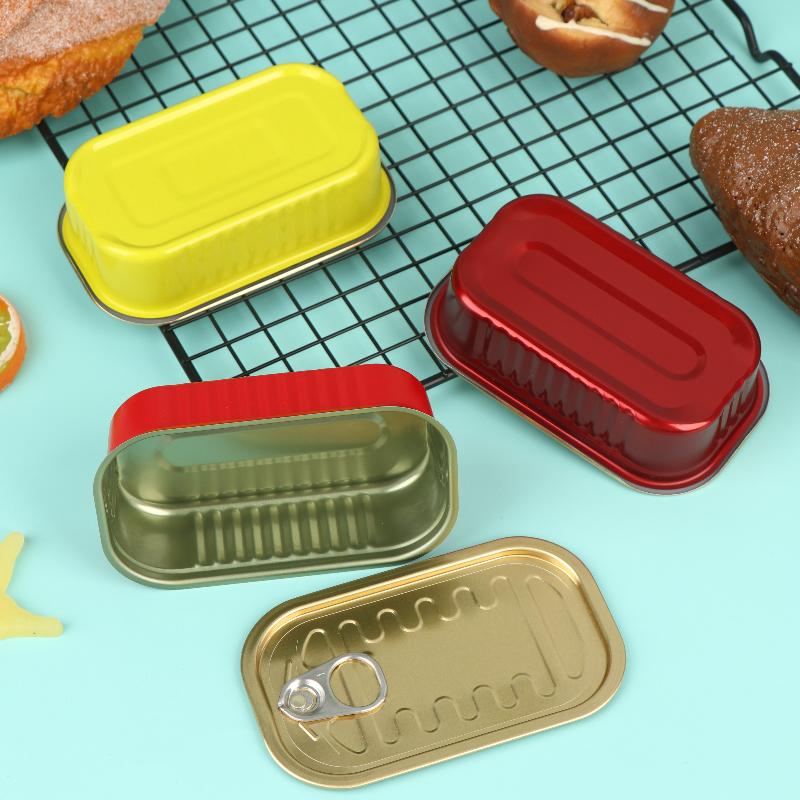 Food Storage Lid - 2 Pezzi Scatola di Latta Rettangolare