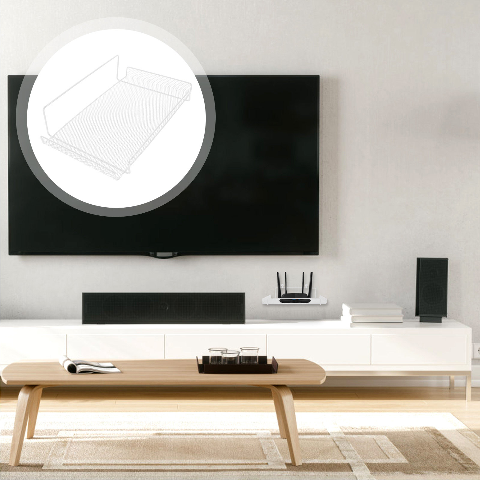 Food Storage In Room - Supporto a Parete per Router, Scaffale