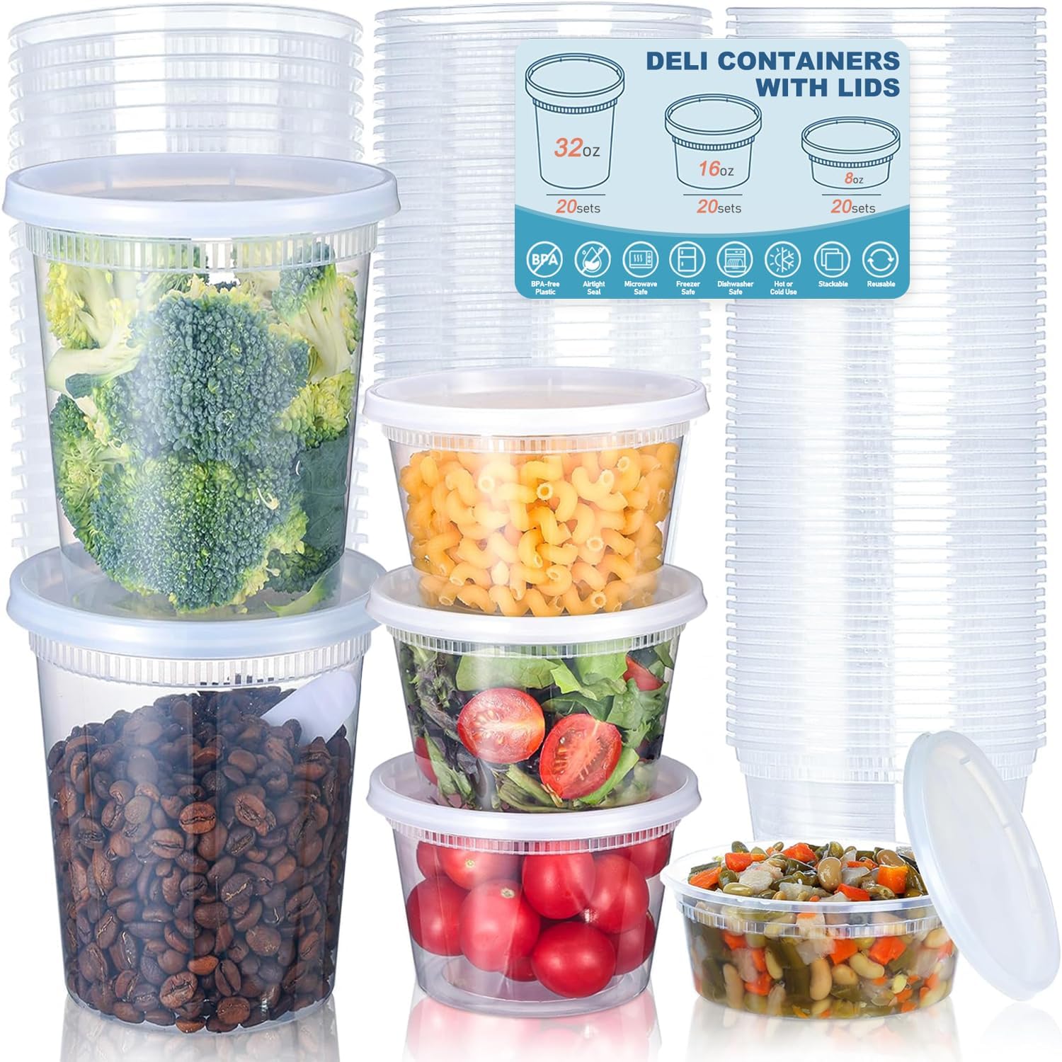 Food Storage Order - Contenitori per alimenti Deli da 24