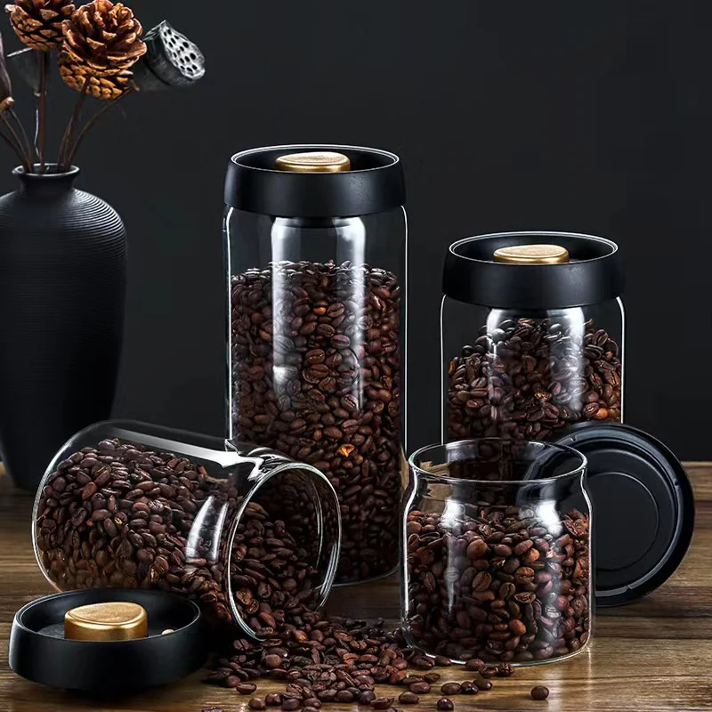 Food Storage Glass Container Set - Barattolo sigillato sottovuoto per chicchi di