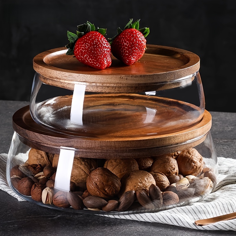 Food Storage Glass Container Set - Set di 2 barattoli in vetro