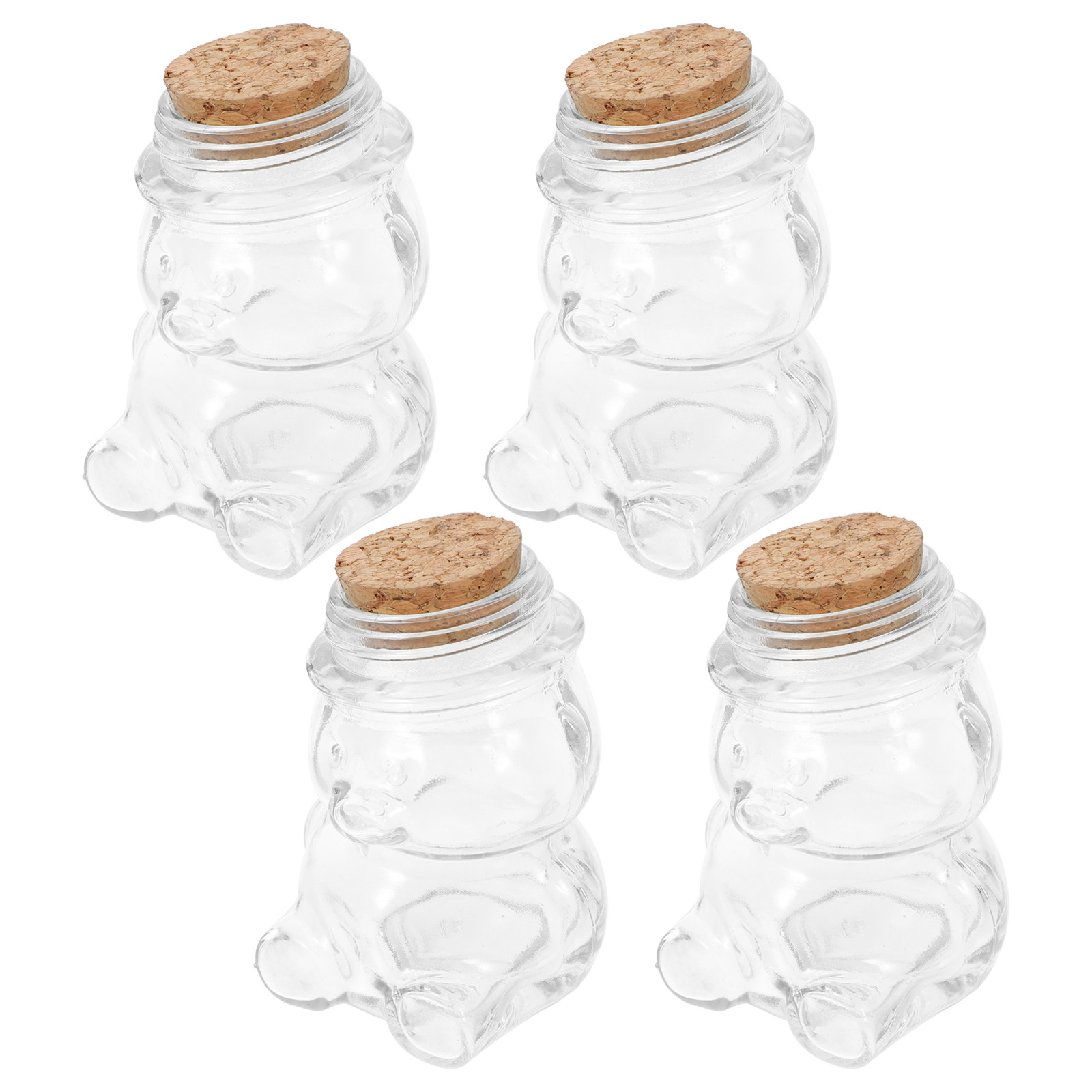 Food Storage Glass Container Set - Set di 4 barattoli in vetro