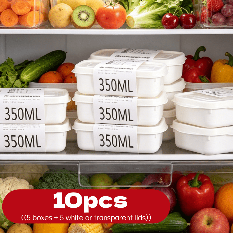 Food Storage Small - Set di 10 Contenitori Impilabili Riutilizzabili