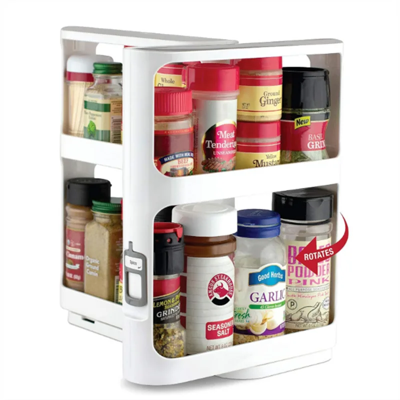 Food Storage Without Plastic - Scaffale rotante per riporre oggetti multistrato,