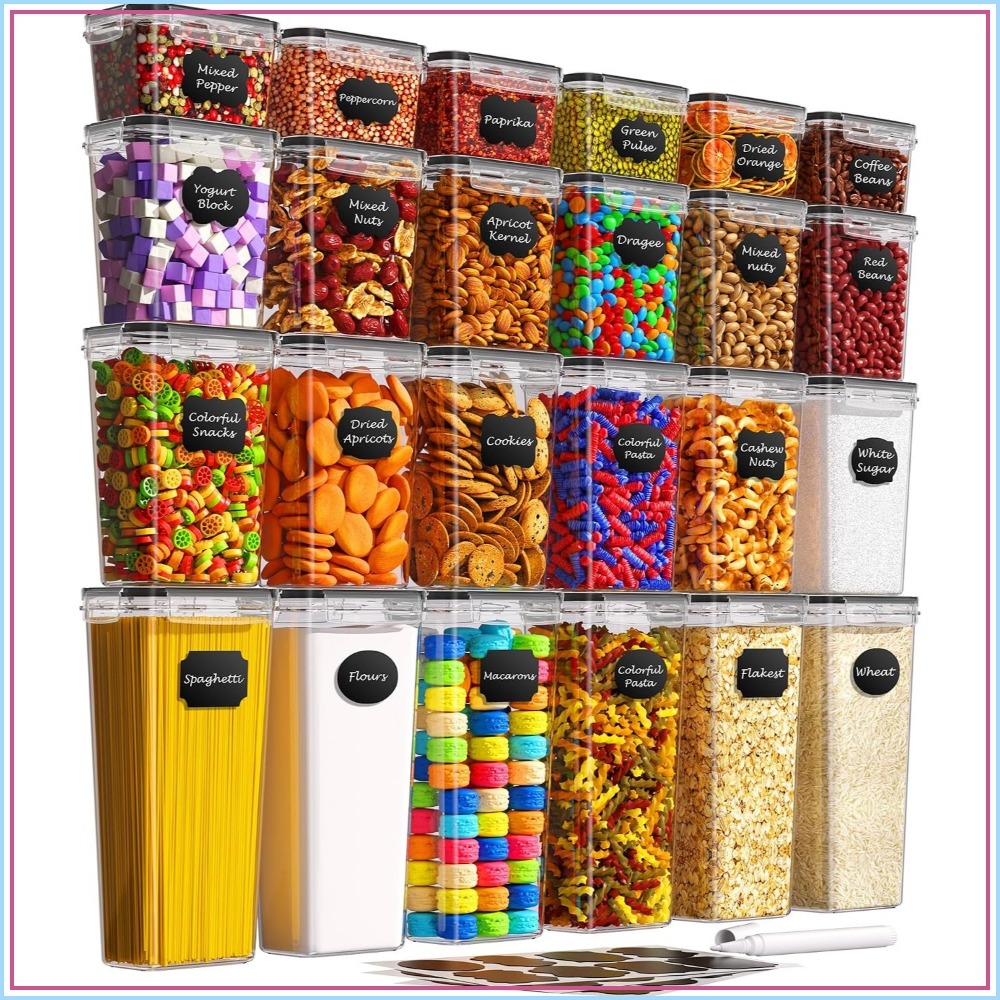 Food Storage And Containers - Set di 24 Contenitori Ermetici per