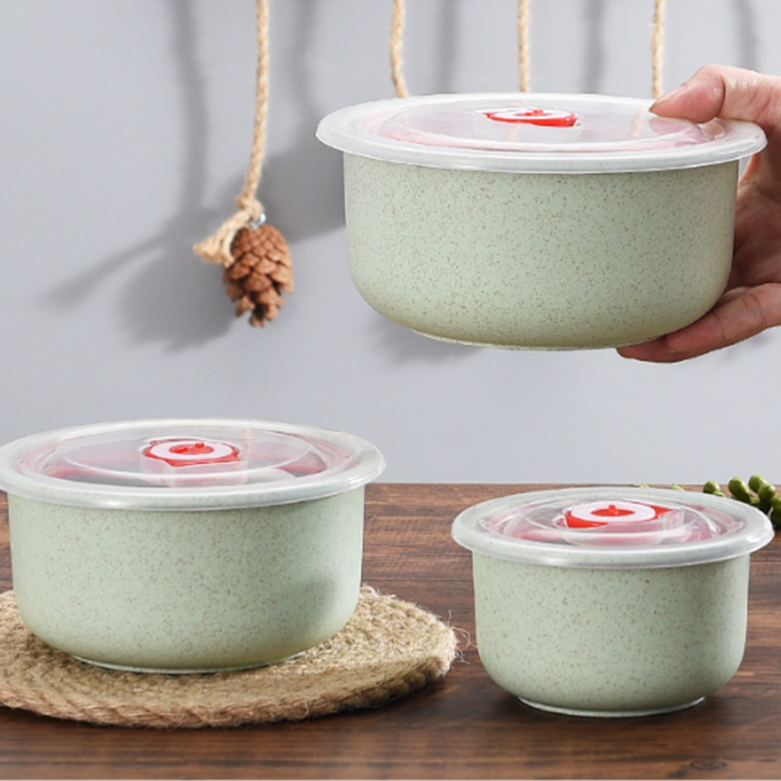 Food Storage Without Plastic - Set di 3 Contenitori per Alimenti,