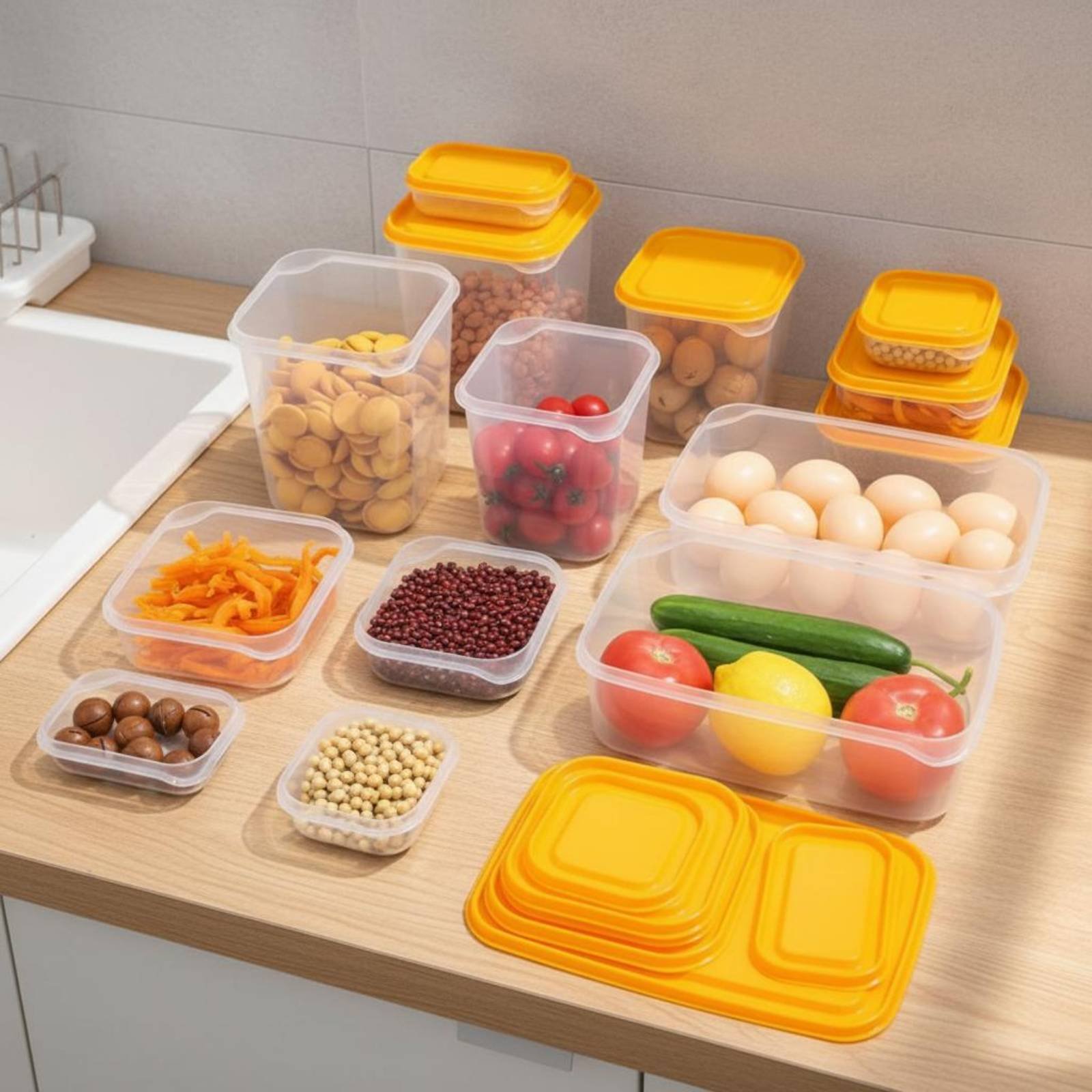 Set di 17 Contenitori per Frig - Food Storage Lid recensione e prezzo