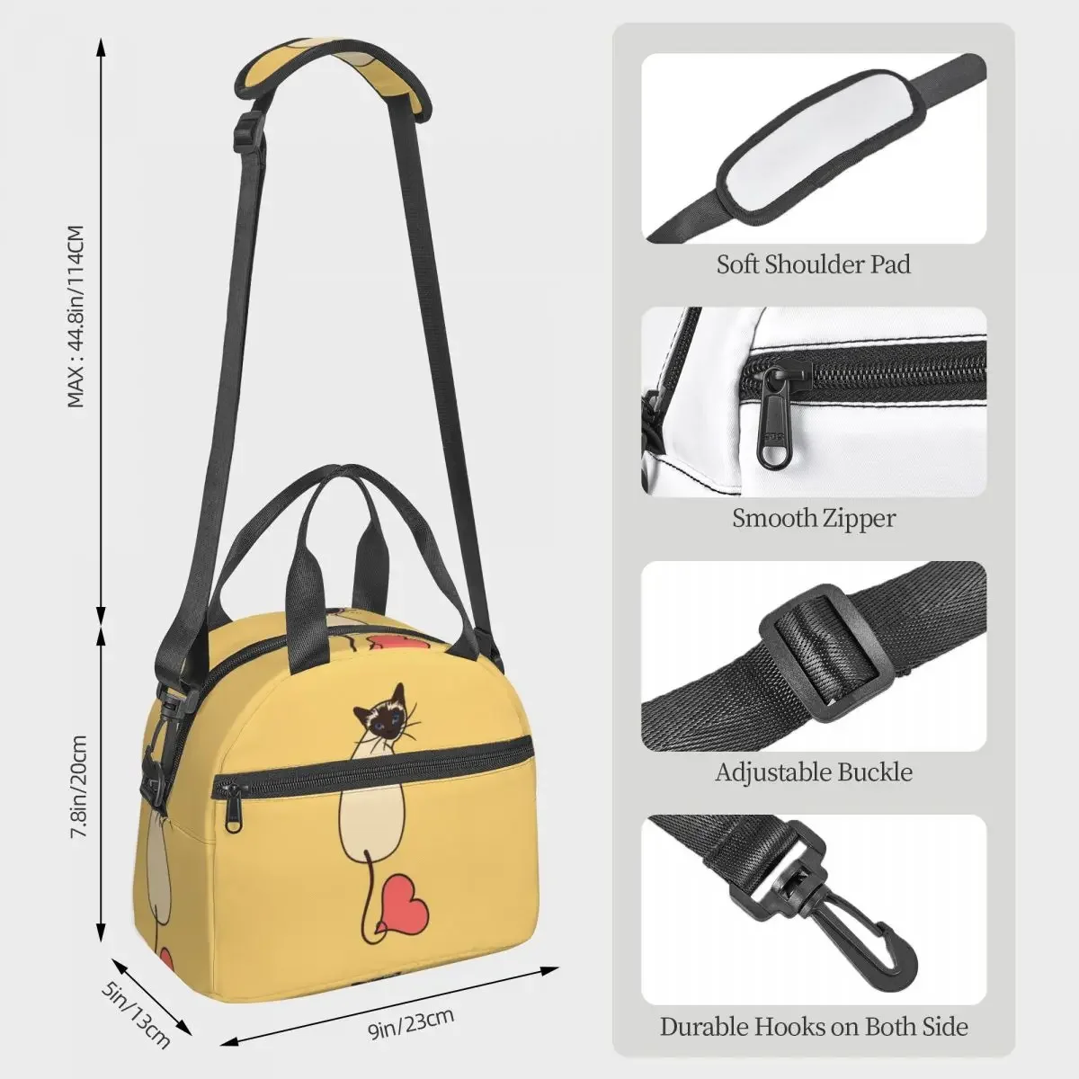 Love Siamese Cat-Yellow Borsa  - Food Storage Yellow recensione e prezzo