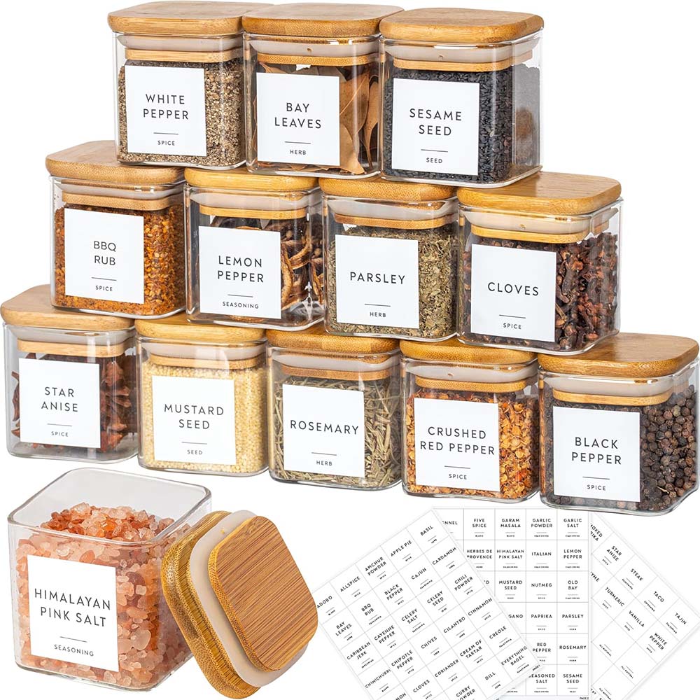 Set di barattoli di vetro da 5 - Food Storage Jar Labels recensione e prezzo