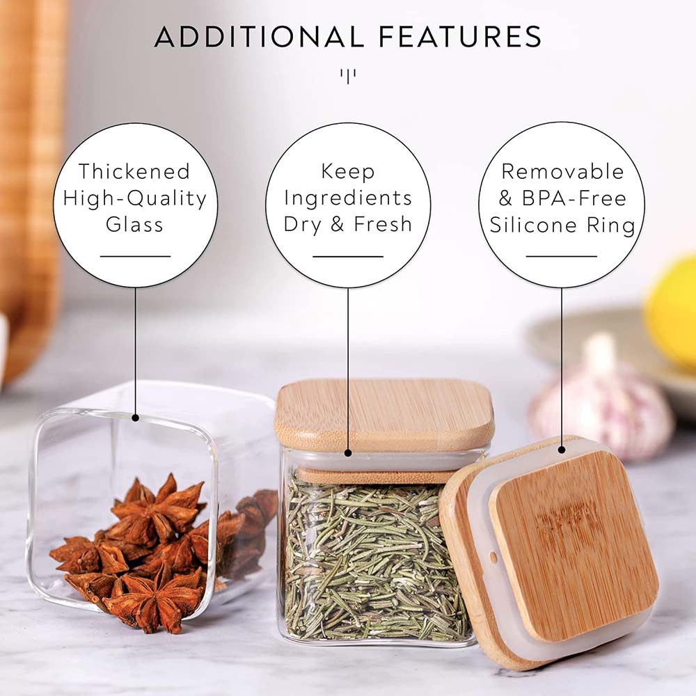 Set di barattoli di vetro da 5 - Food Storage Jar Labels recensione e prezzo