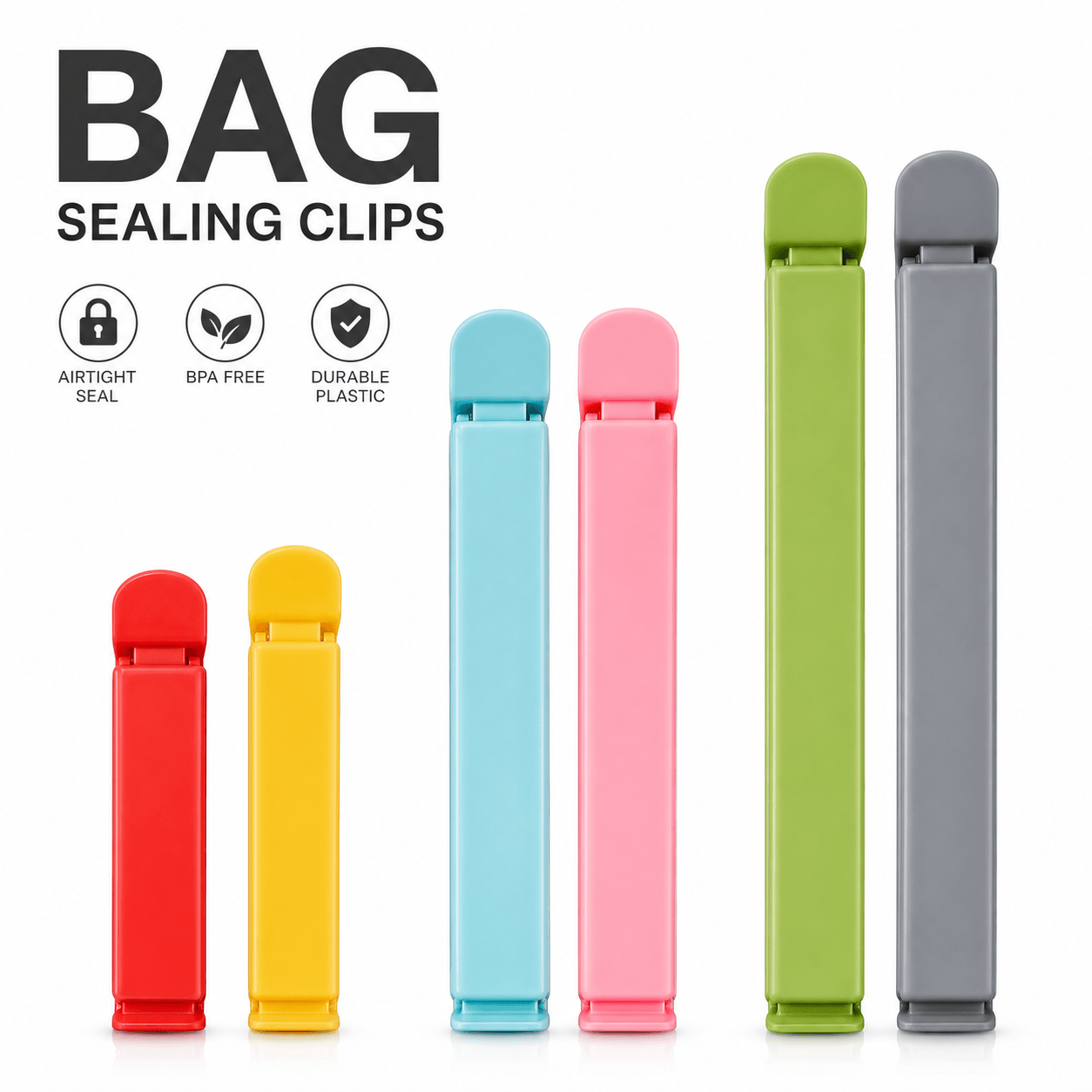 5 clip per sigillare sacchetti - Food Storage Plastic Bag recensione e prezzo