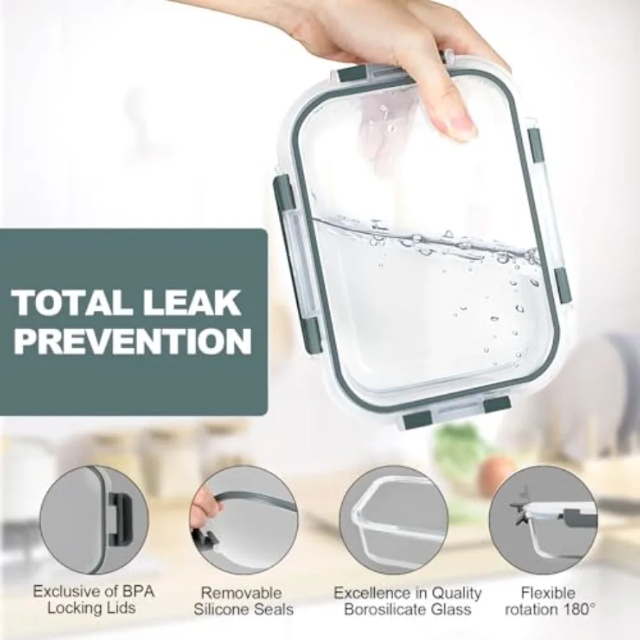 Set di 10 Contenitori in Vetro - Food Storage Glass Container Set recensione e prezzo