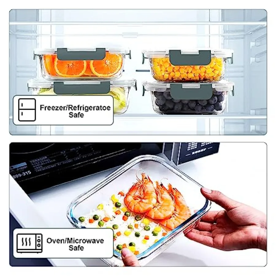 Set di 10 Contenitori in Vetro - Food Storage Glass Container Set recensione e prezzo