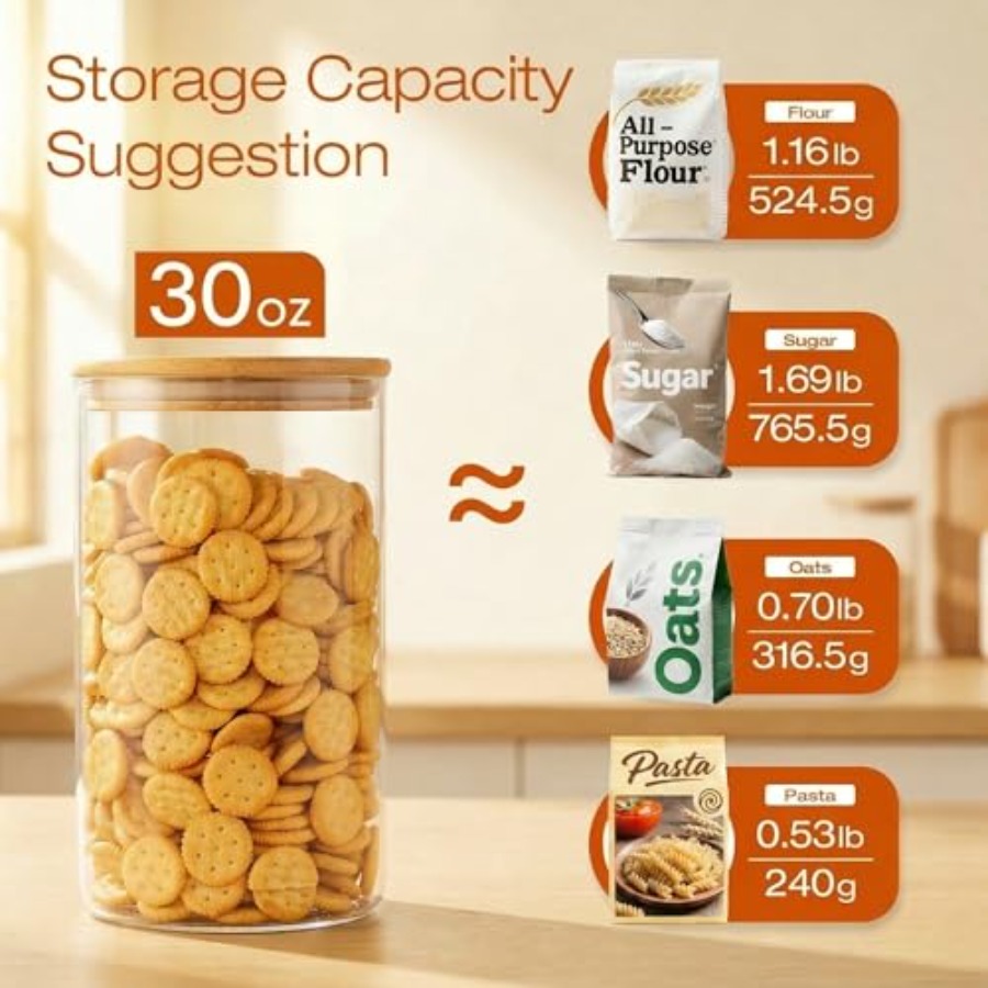 Barattoli in vetro con coperch - Food Storage Glass Container Set recensione e prezzo