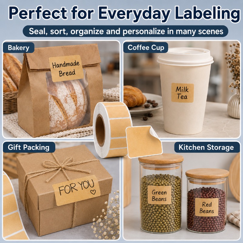 Etichette Adesive in Carta Kra - Food Storage Jar Labels recensione e prezzo