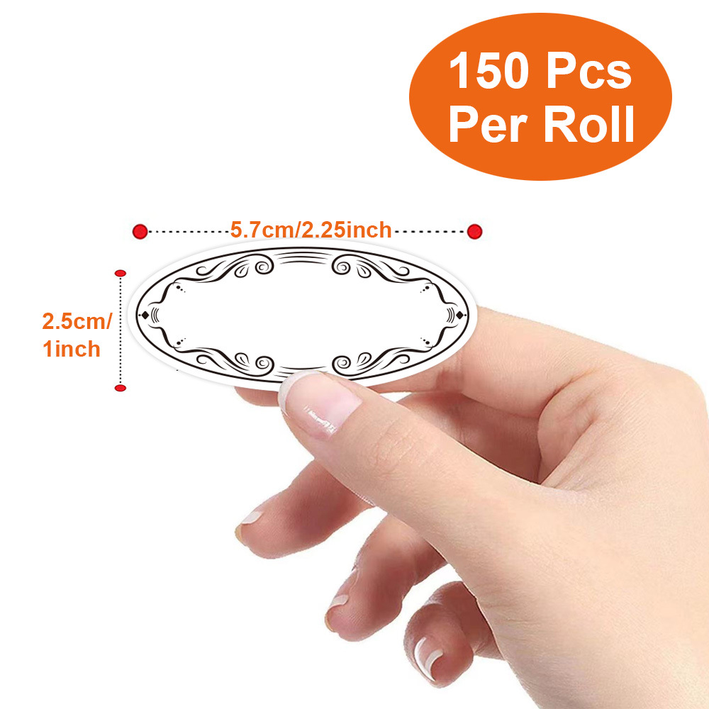 150 etichette ovali per conser - Food Storage Jar Labels recensione e prezzo