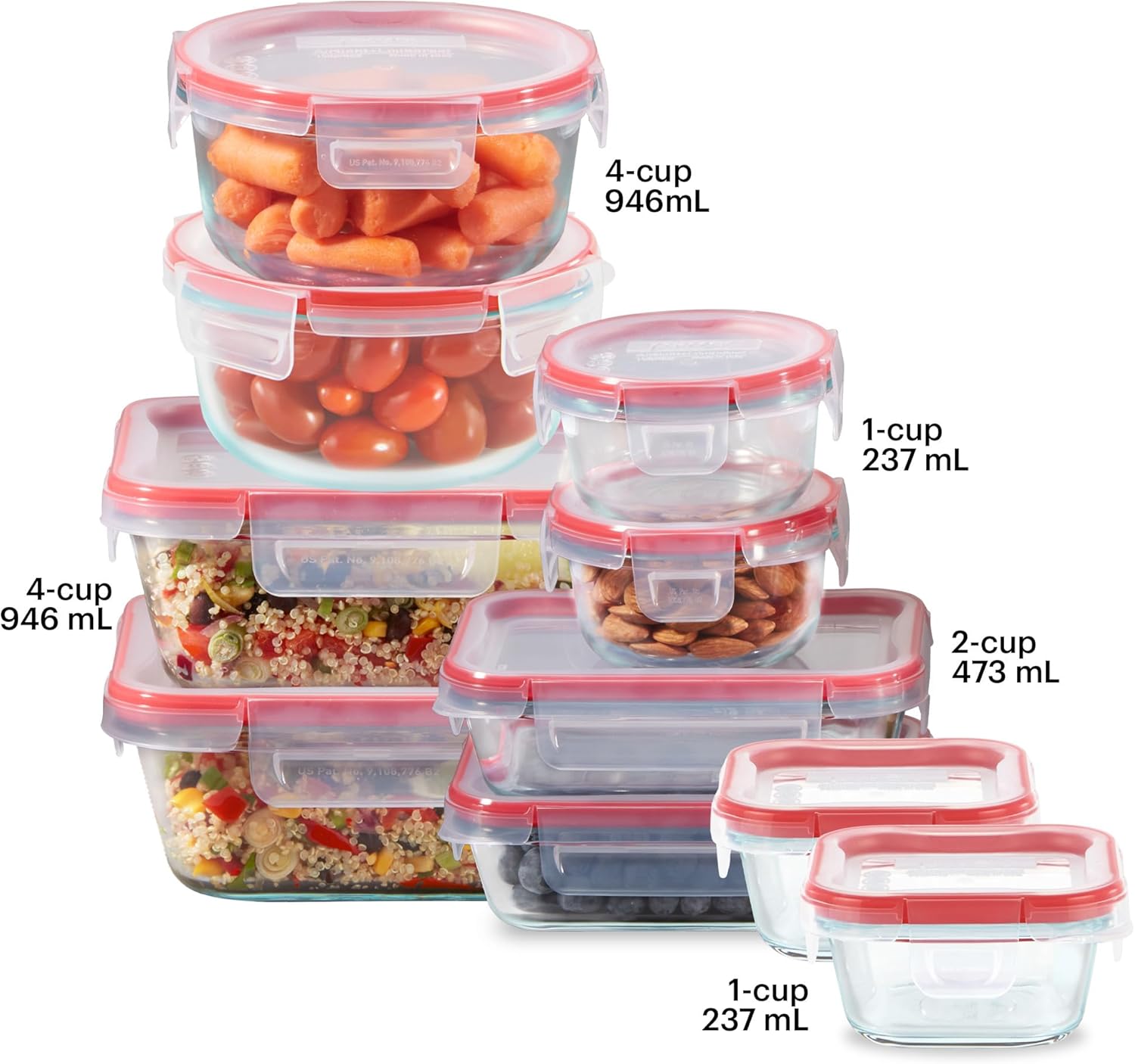 Set di 10 Contenitori in Vetro - Food Storage Non Toxic recensione e prezzo