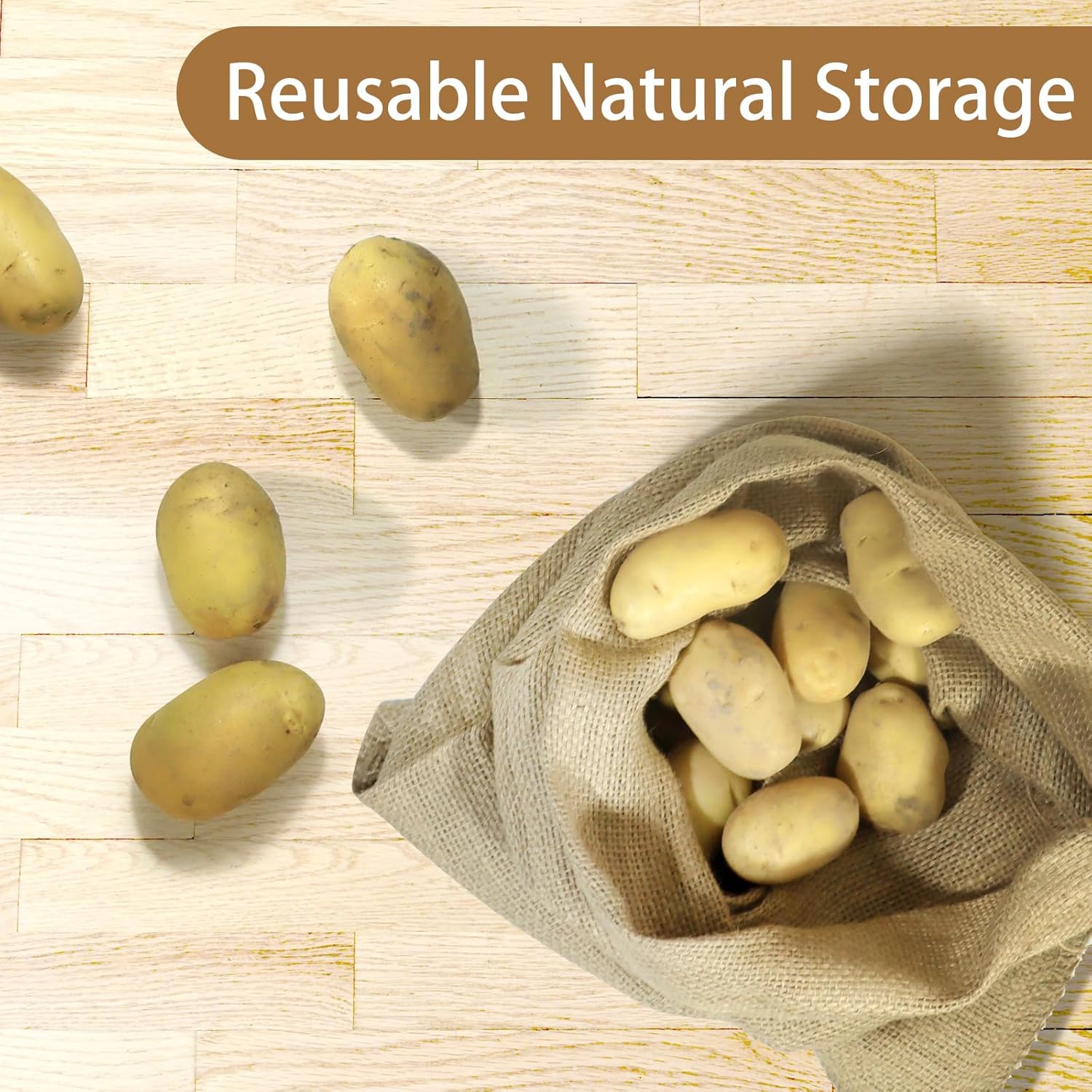 1PC Sacchi di Tela di Iuta Nat - Food Storage In Roots recensione e prezzo