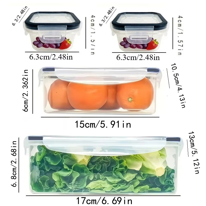 Set da 8 Pezzi: 4 Contenitori  - Food Storage Drawer Organizer recensione e prezzo