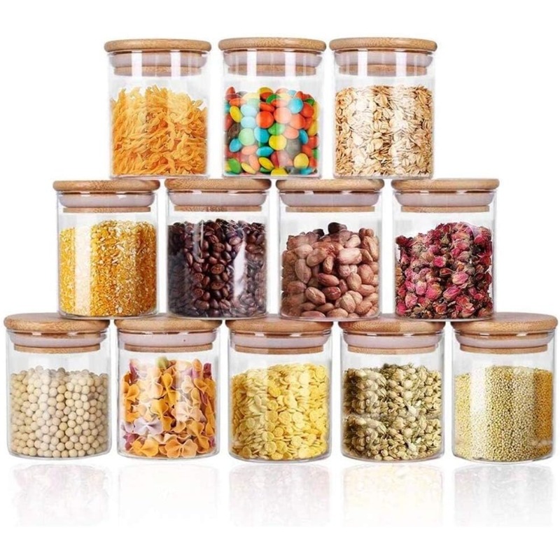 Set di 12 vasetti di vetro con - Food Storage Jar Labels recensione e prezzo