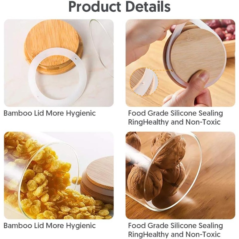Set di 12 vasetti di vetro con - Food Storage Jar Labels recensione e prezzo