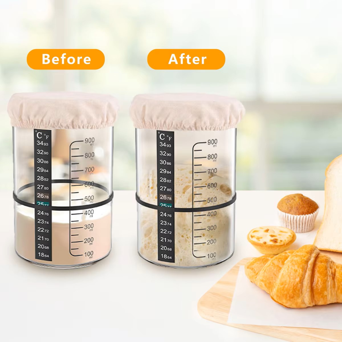 Set di Barattoli per Lievito N - Food Storage Glass Container Set recensione e prezzo