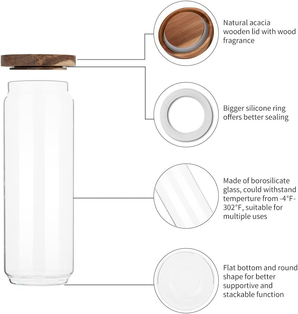 Set di 4 Barattoli in Vetro da - Food Storage Glass Container Set recensione e prezzo