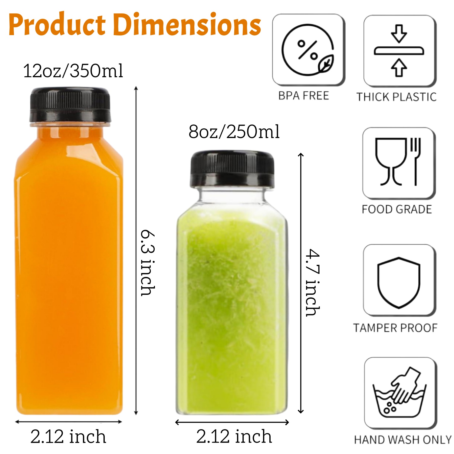 Bottiglie di succo di plastica - Food Storage Jar Labels recensione e prezzo