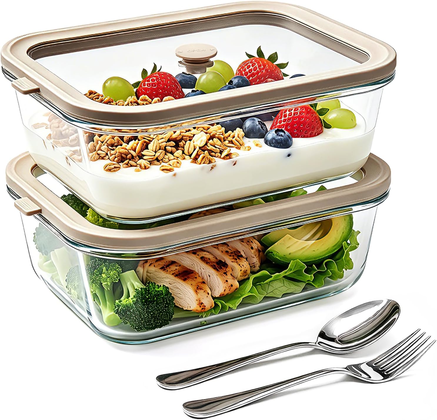 Set di 2 Contenitori in Vetro  - Food Storage Non Toxic recensione e prezzo
