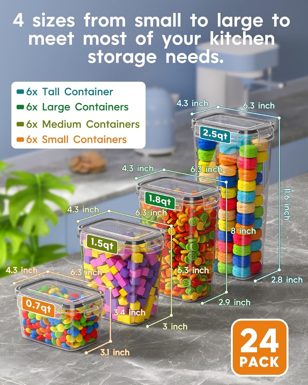 Set di 24 Contenitori Ermetici - Food Storage And Containers recensione e prezzo