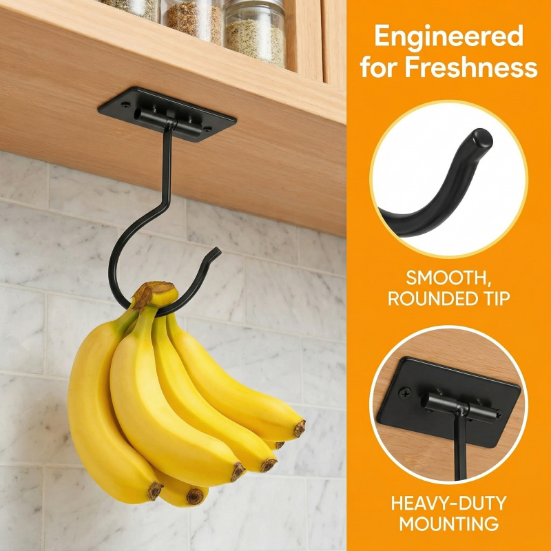 Gancio a banana autoadesivo in - Food Storage Drawer Organizer recensione e prezzo
