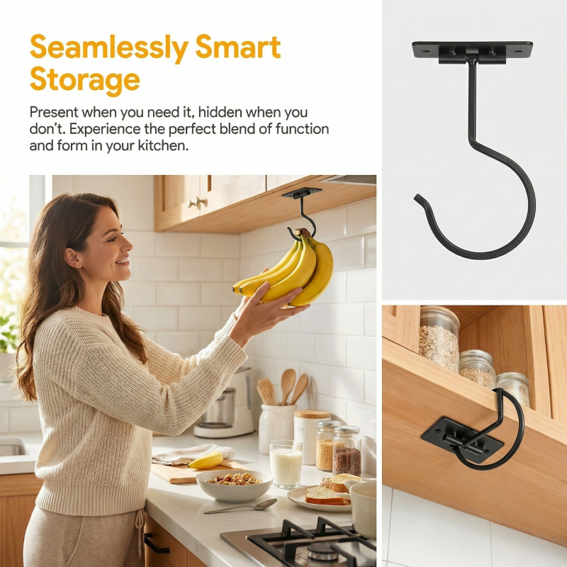 Gancio a banana autoadesivo in - Food Storage Drawer Organizer recensione e prezzo